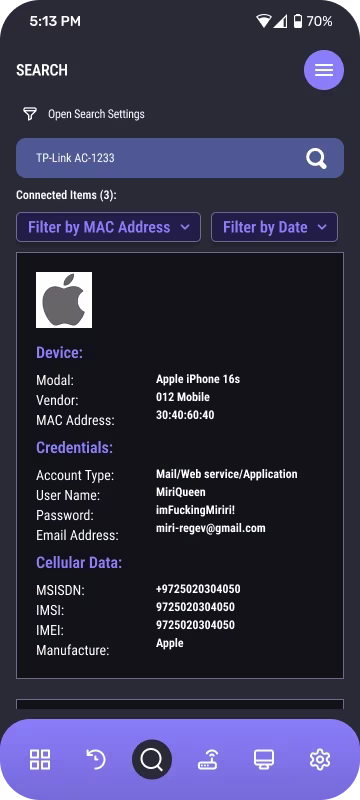 Vegas Mobile app demo page - 4